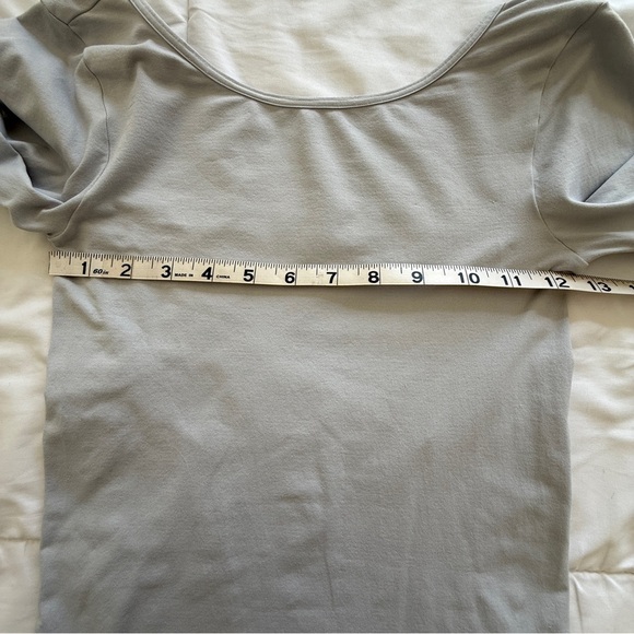 Intimately FP Gray Open Back Long Sleeve Top Size M/L - Picture 5 of 7
